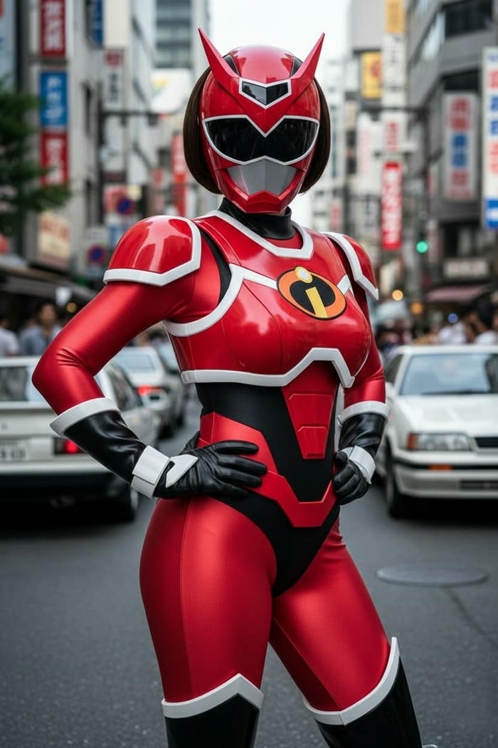 hình cosplay siêu nhân phối màu nổi bật