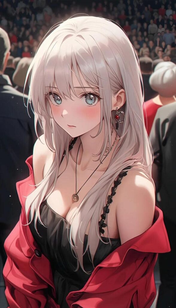 hình nền anime nữ màu sắc hài hòa