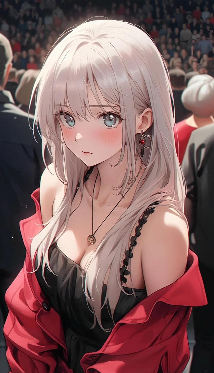 hình nền anime nữ màu sắc hài hòa