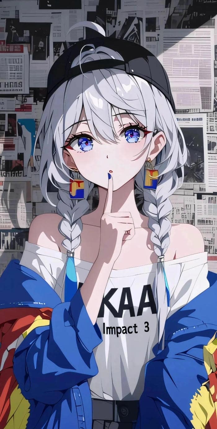 hình nền anime nữ phong cách street hiện đại