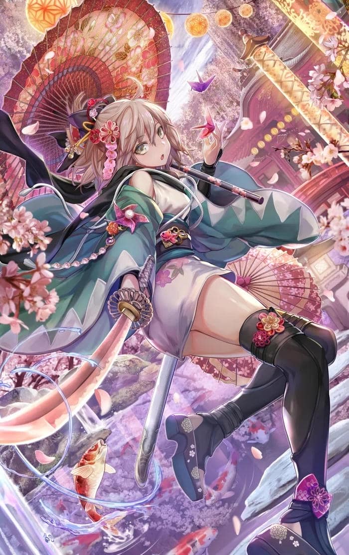 hình nền anime nữ phong cách yên bình