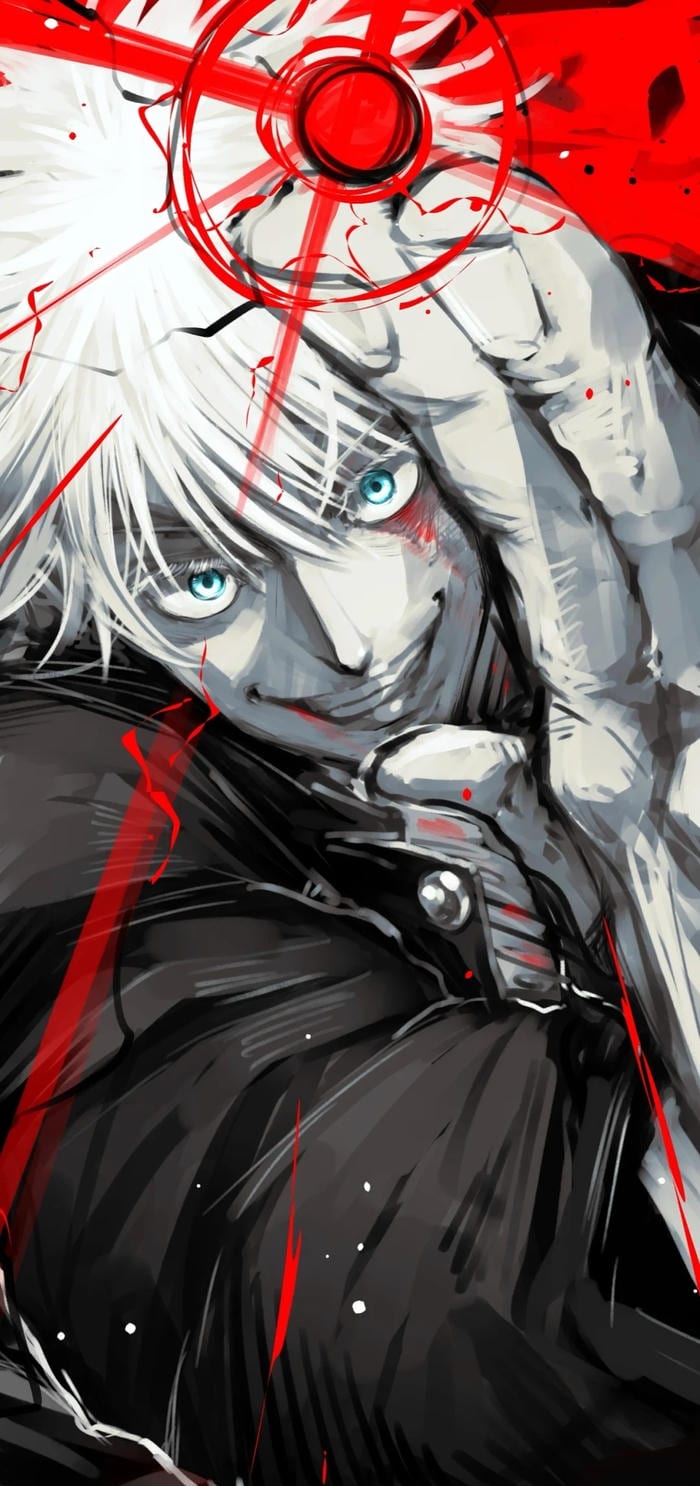 không gian chú lực quanh ảnh gojo satoru anime