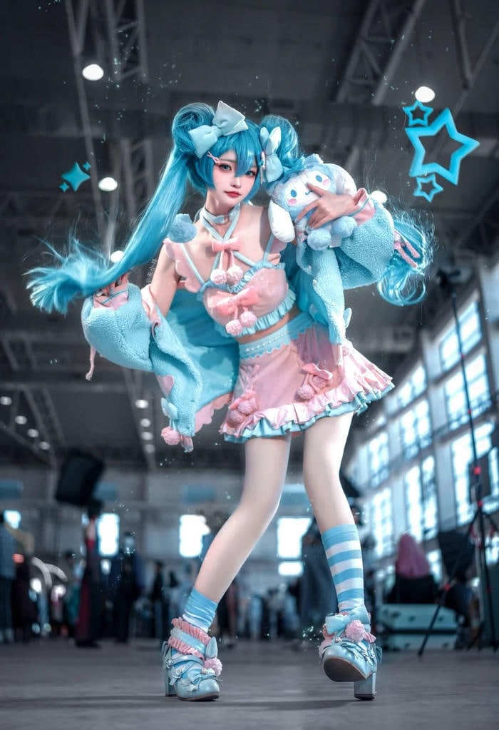 màu sắc hài hòa gái xinh cosplay nhân vật anime