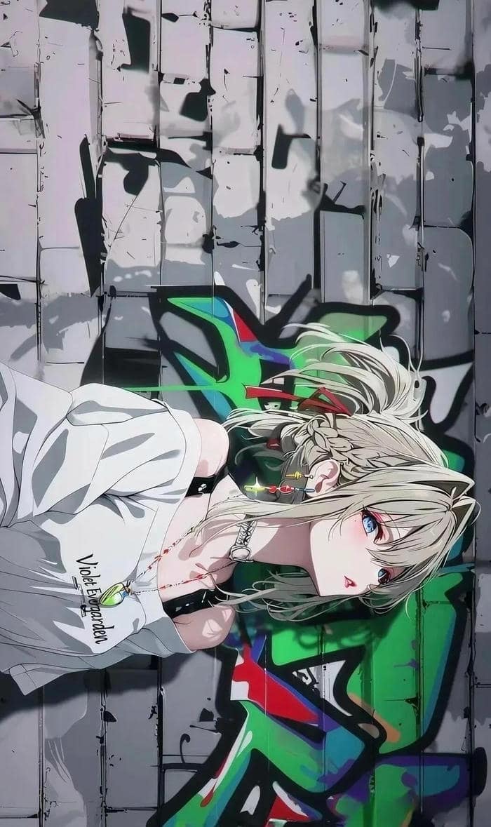 màu sắc trong trẻo hình nền anime nữ