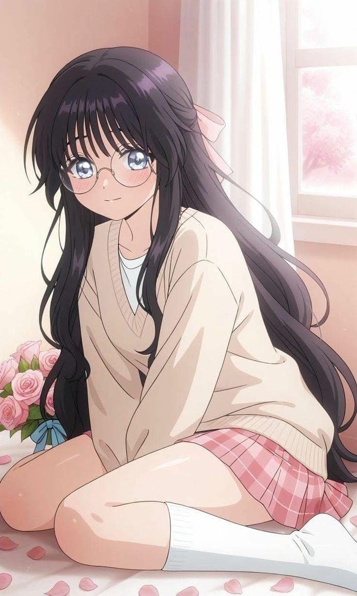 nhân vật anime nữ gương mặt xinh xắn