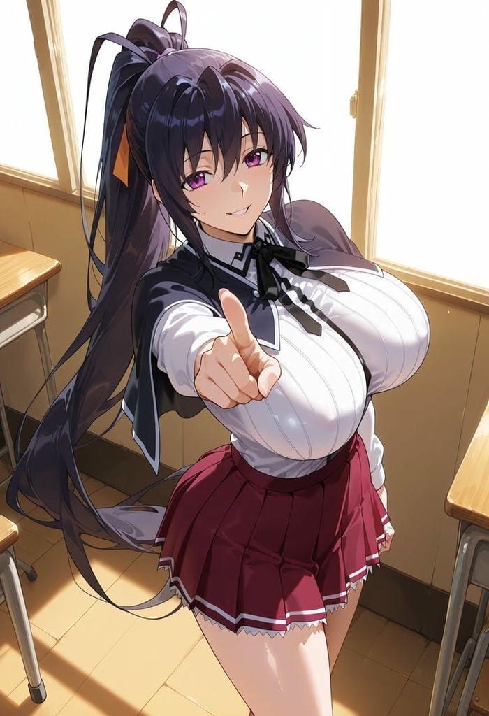 nhân vật anime nữ trang phục đơn giản