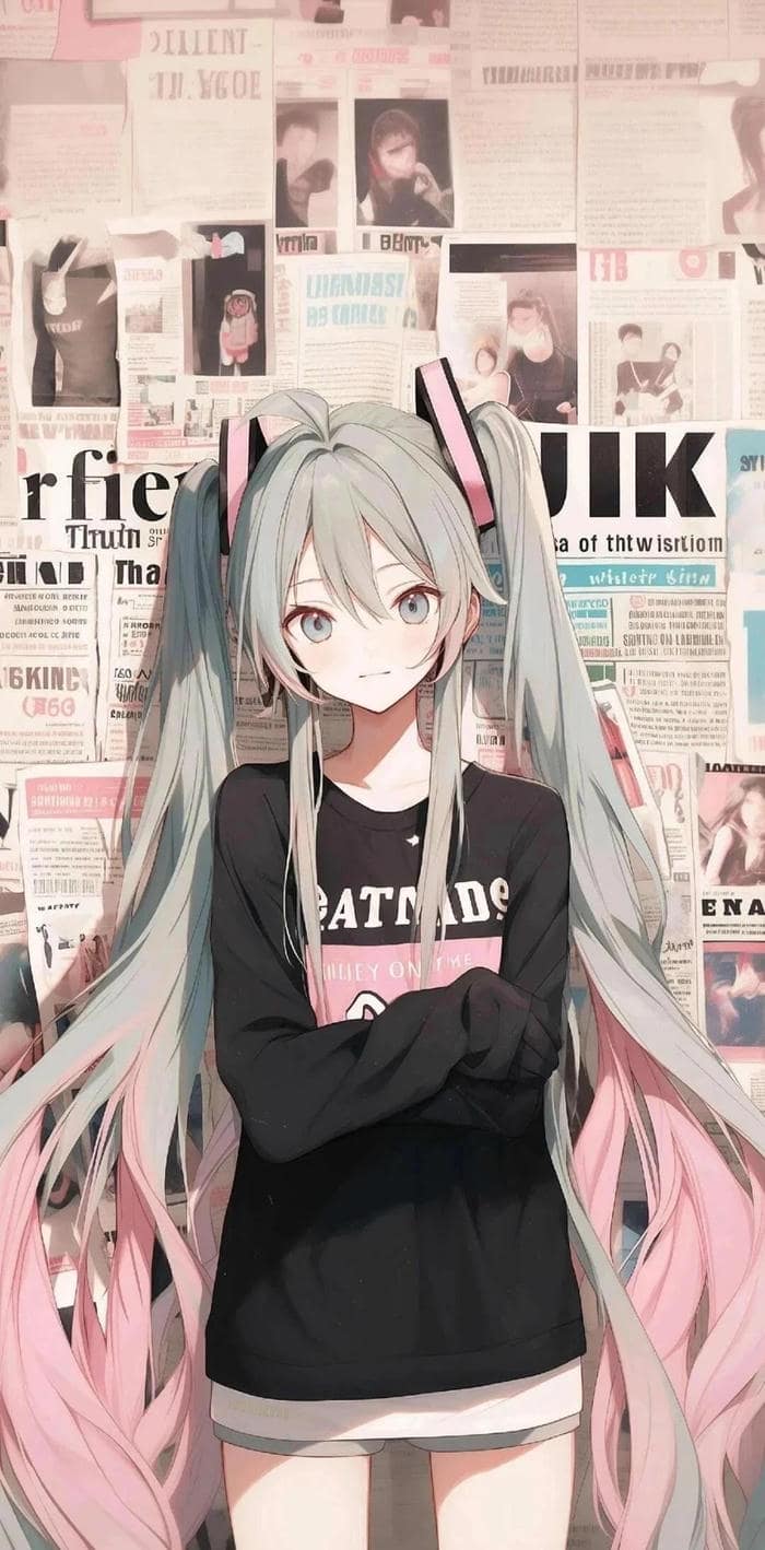 nổi bật tinh nghịch hình nền anime nữ