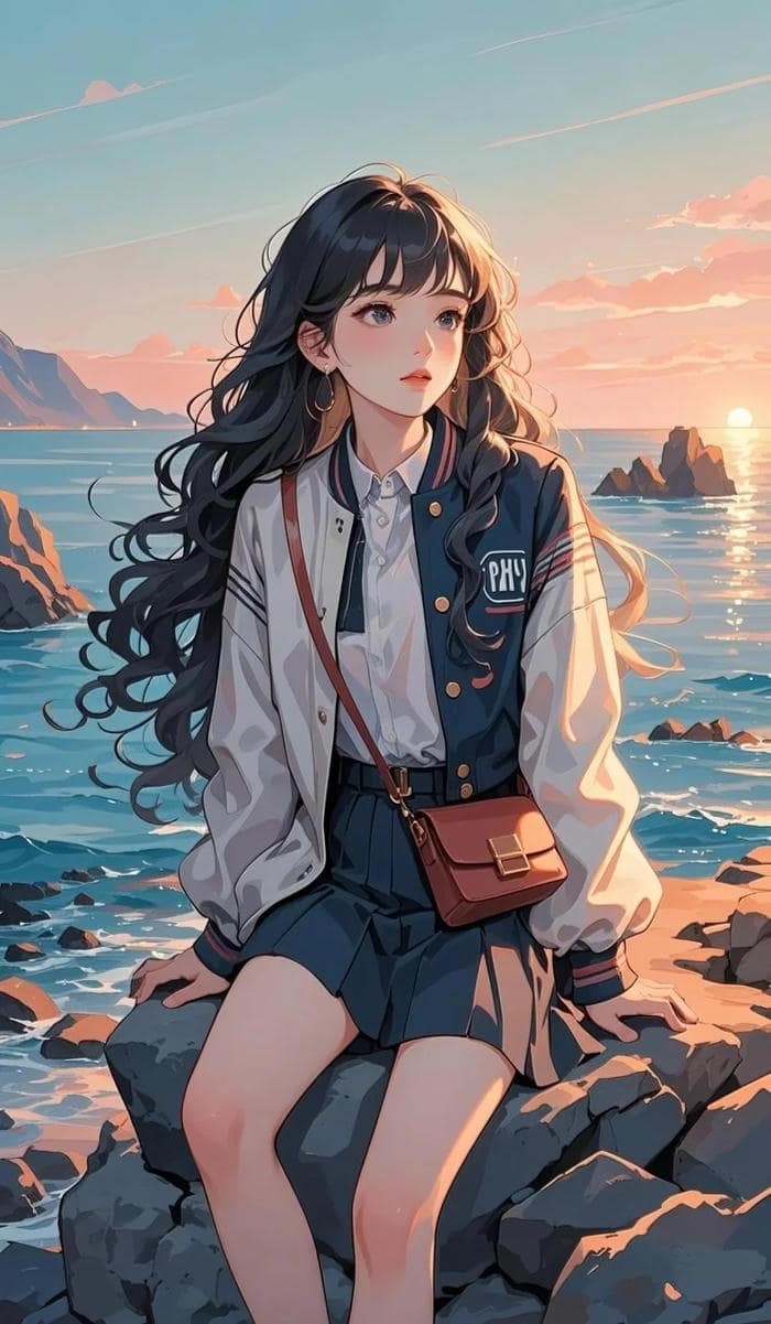 phối cảnh đẹp hình hình nền anime nữ