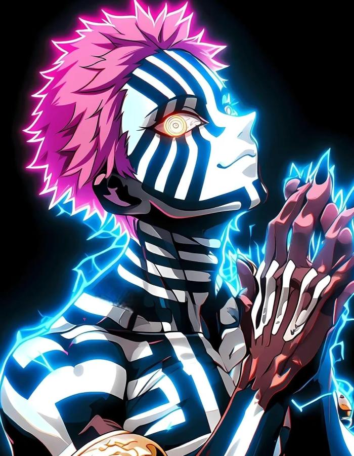 sức mạnh thể hiện rõ qua ảnh akaza