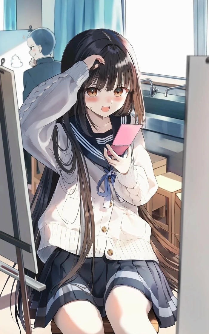 tạo hình học sinh nữ ảnh anime học sinh