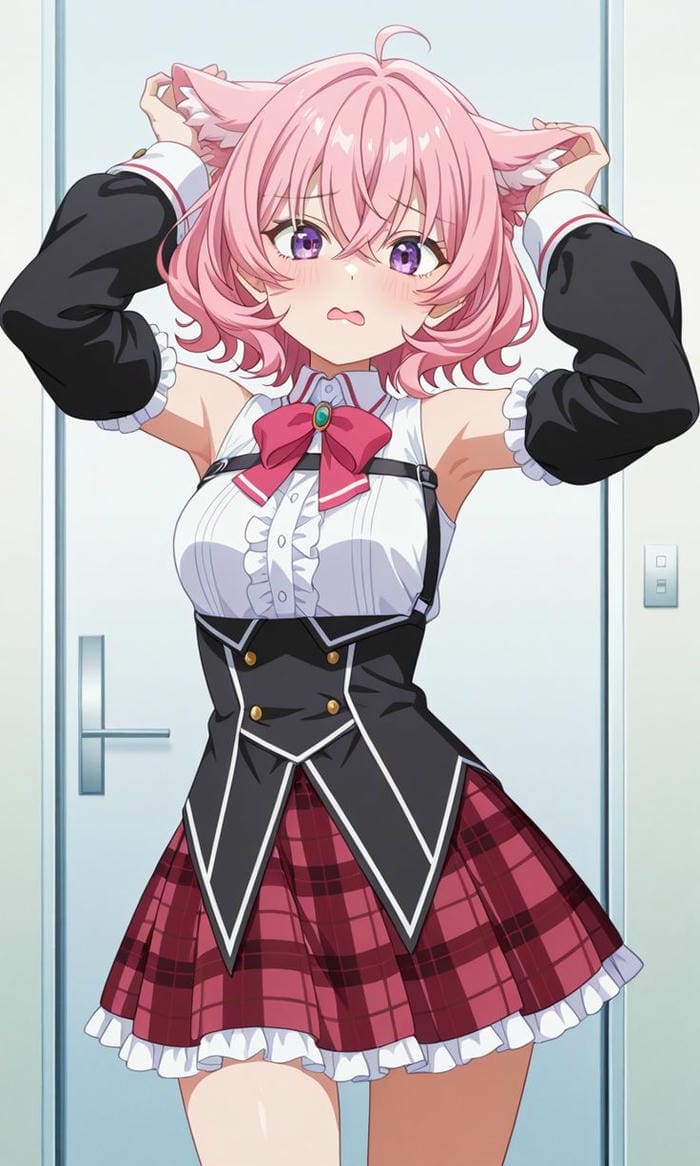 tóc hồng nhân vật anime nữ dễ thương