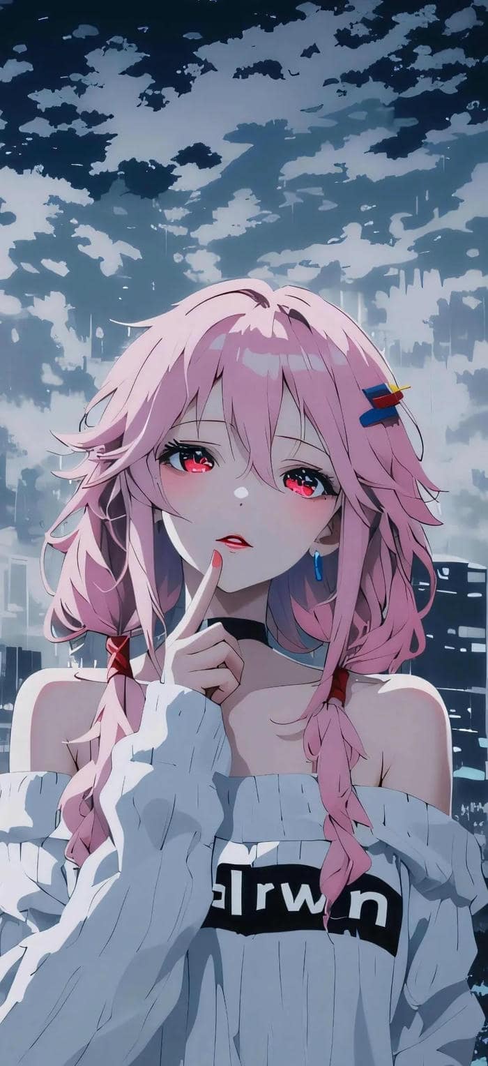 tông pastel dịu mắt hình nền anime nữ