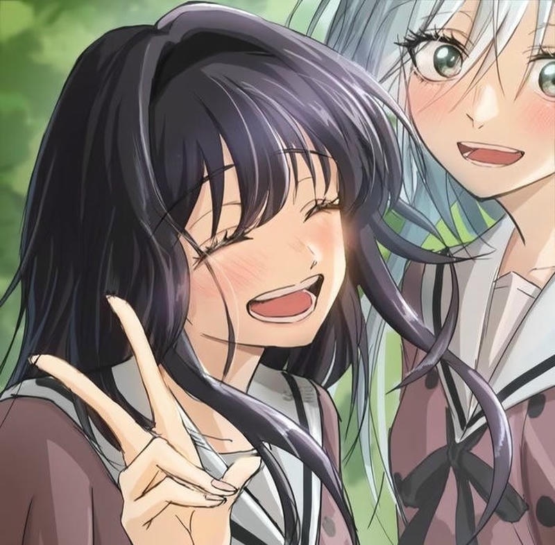 Ảnh đôi bạn thân anime nụ cười rạng rỡ đầy thân thiết