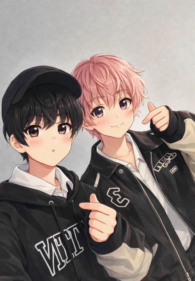 Cảnh nhẹ nhàng với cặp bạn thân trong ảnh đôi bạn thân anime