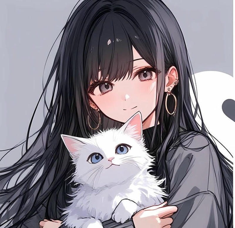 Cô gái hoạt hình đáng yêu trong hình ảnh đôi bạn thân nữ cute