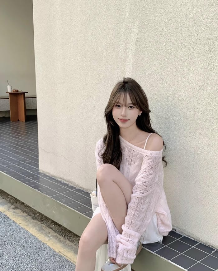 Hình ảnh gái xinh mặc pinky phong cách bánh bèo dịu dàng