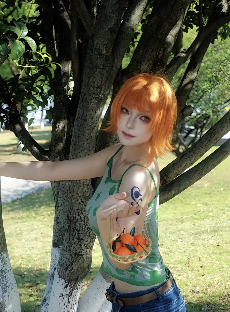 Nụ cười tươi sáng tái hiện nhân vật Nami ngoài đời