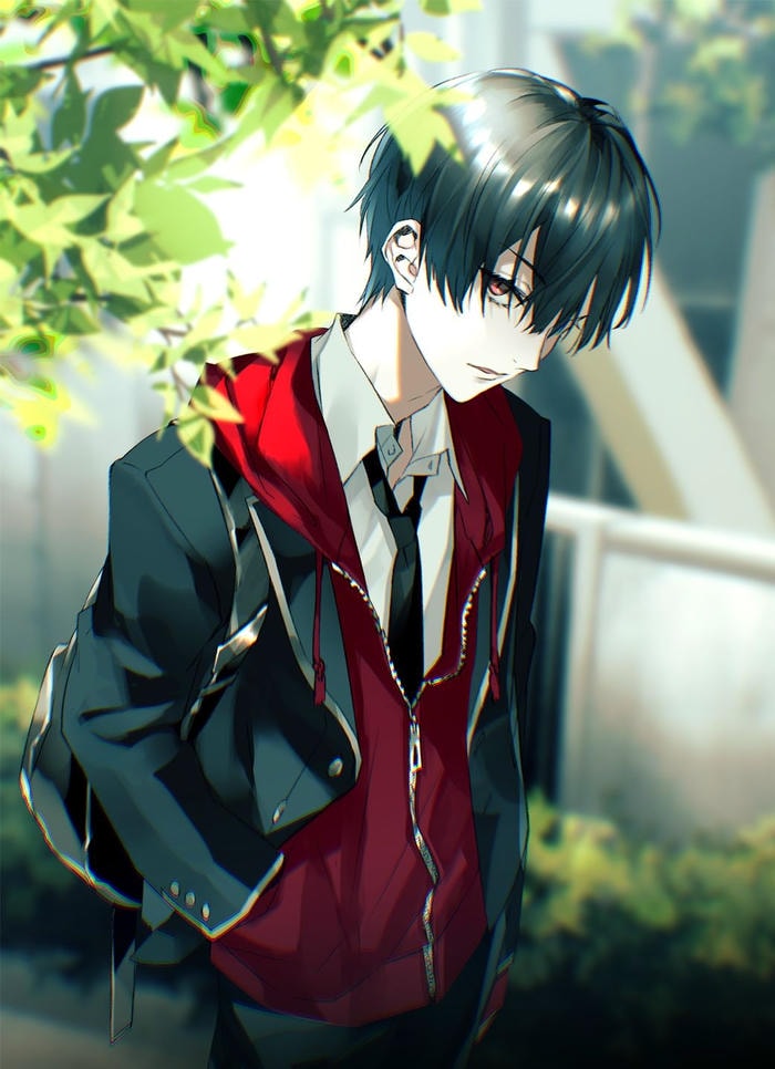 ảnh anime nam học sinh nụ cười nhẹ nhàng