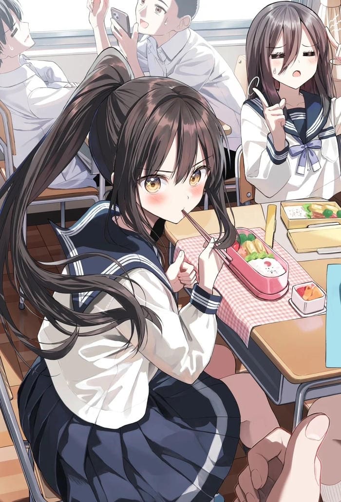 ảnh anime nữ học sinh phong cách học đường