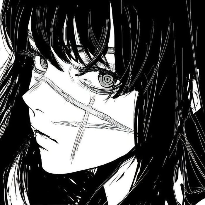 ảnh anime nữ trắng đen biểu cảm tinh tế