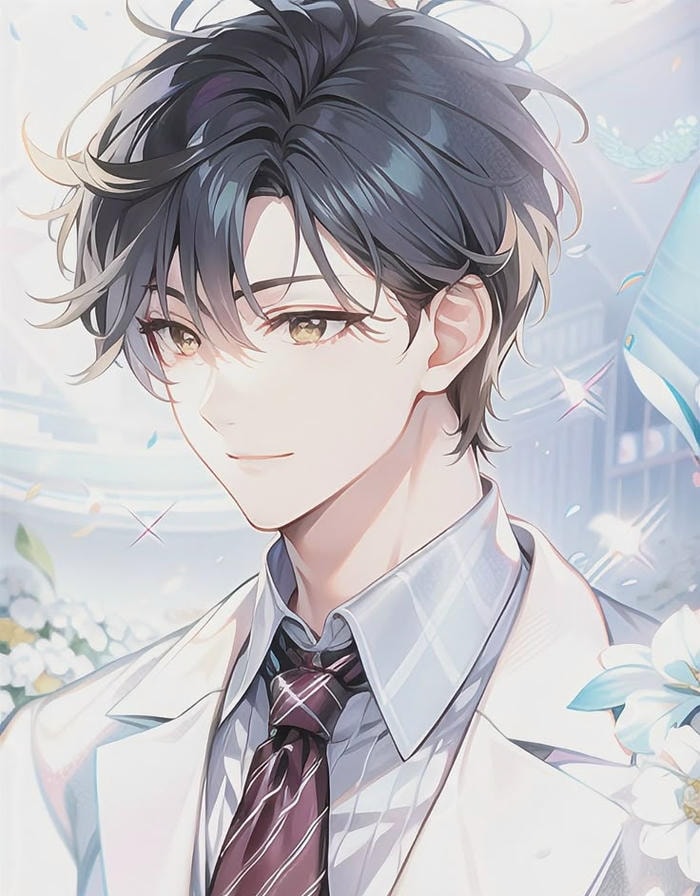 ánh nhìn kiên định ảnh anime nam học sinh đẹp