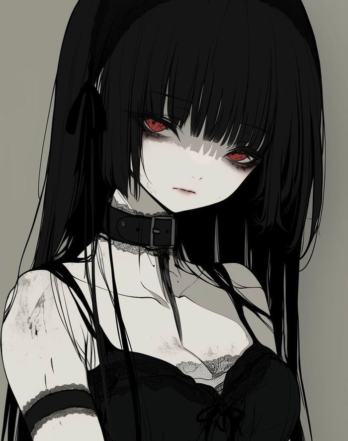 anime girl lạnh lùng cá tính ánh mắt sắc lạnh