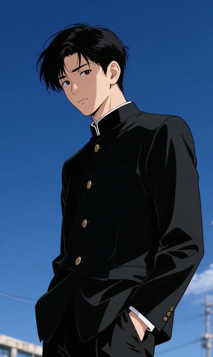 cảm xúc nhẹ nhàng ảnh anime nam học sinh