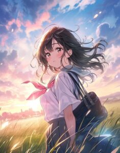 đời thường vui tươi ảnh anime nữ học sinh