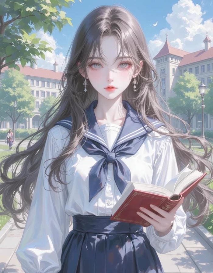 góc nhìn học đường ảnh anime nữ học sinh