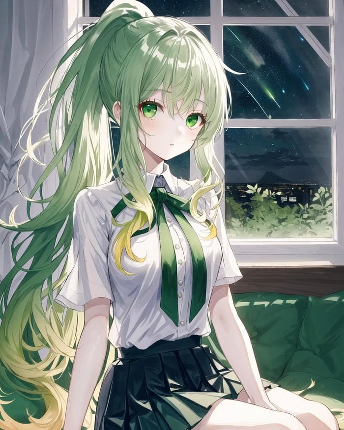 hình ảnh anime nữ học sinh mang nét dịu dàng