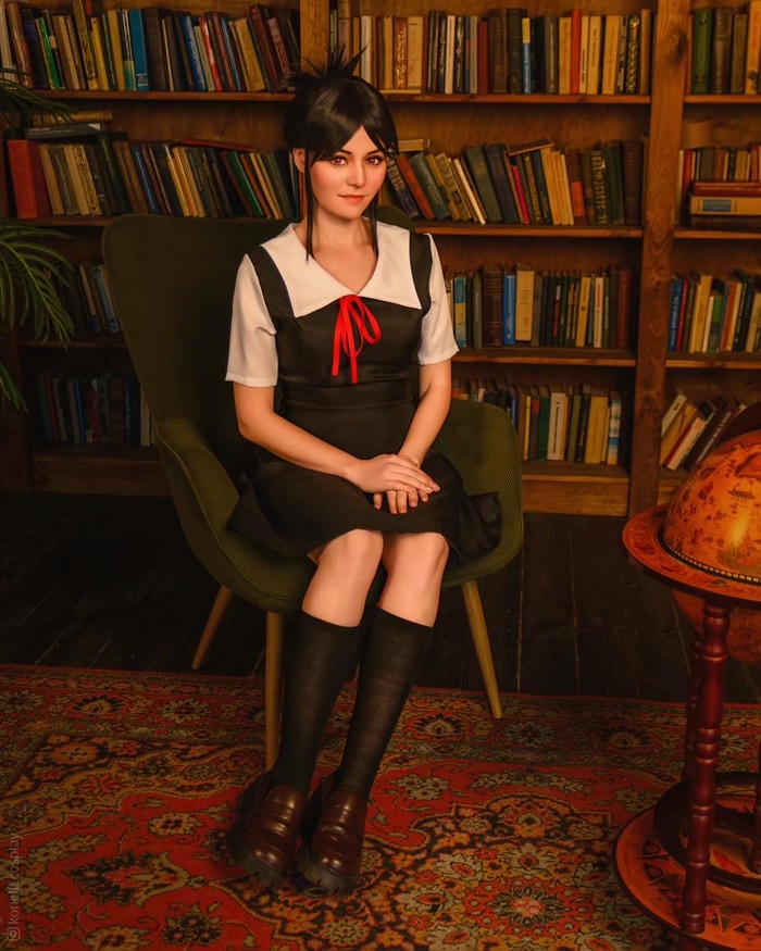 hình ảnh cosplay Kaguya mái tóc dài