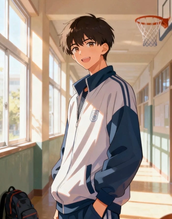 khoảnh khắc đời thường ảnh anime nam học sinh