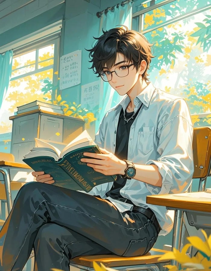 phong cách trẻ trung ảnh anime nam học sinh