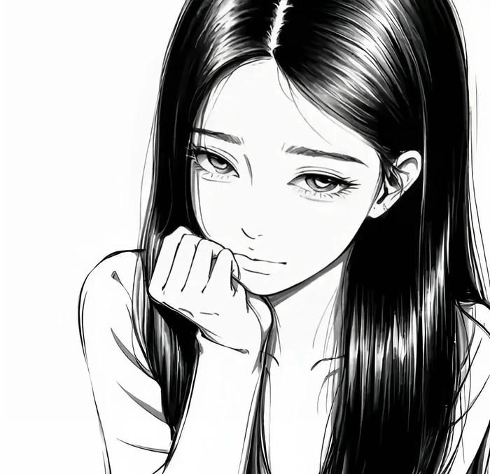 sắc thái đơn sắc của ảnh anime nữ trắng đen