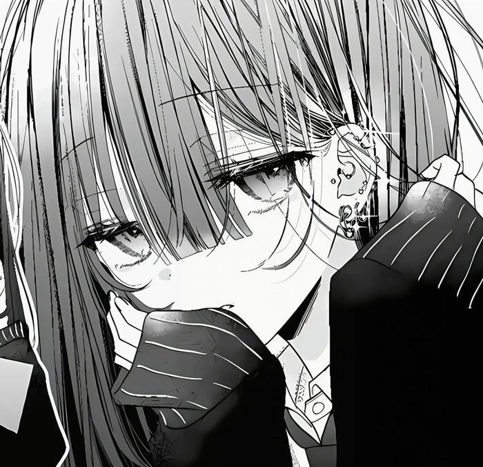 thần thái dịu dàng qua ảnh anime nữ trắng đen