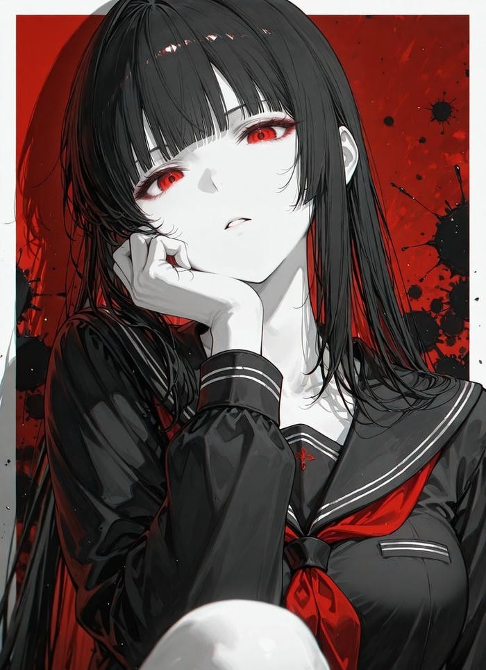 vẻ ngoài mạnh mẽ anime girl lạnh lùng cá tính đẹp