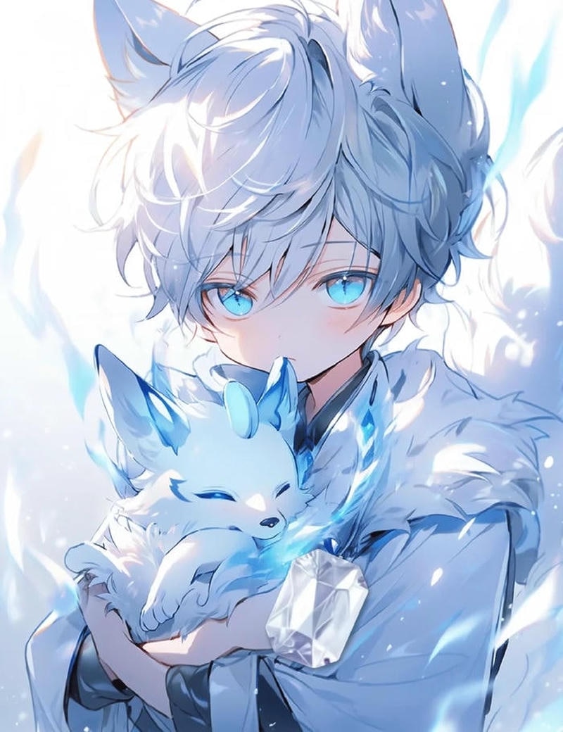 Ảnh anime boy ngầu lạnh lùng ánh mắt sắc dưới trời đêm