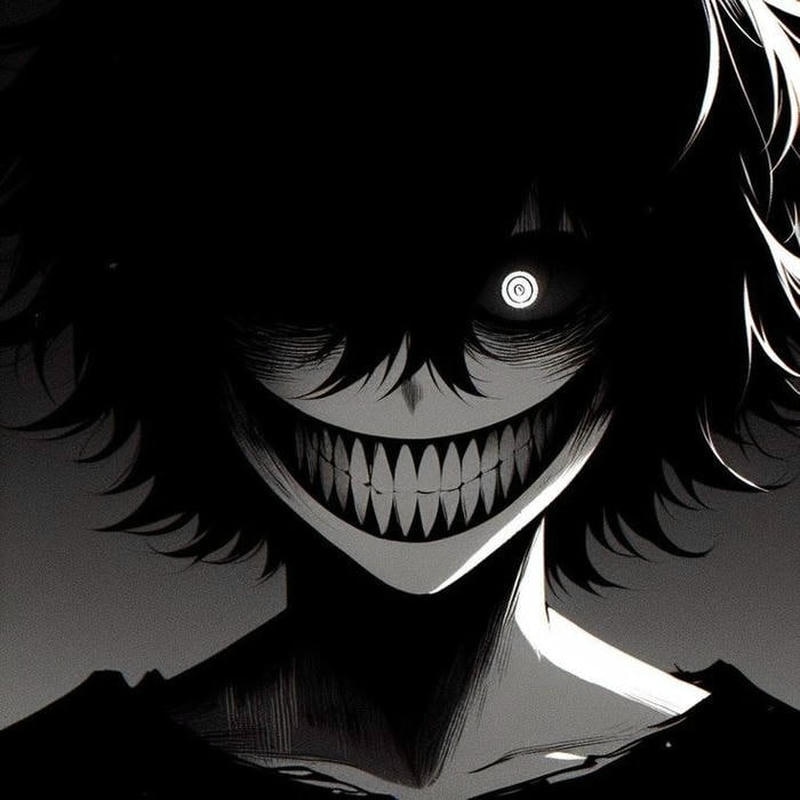 Ảnh anime ngầu ánh mắt lạnh của nhân vật tóc đen