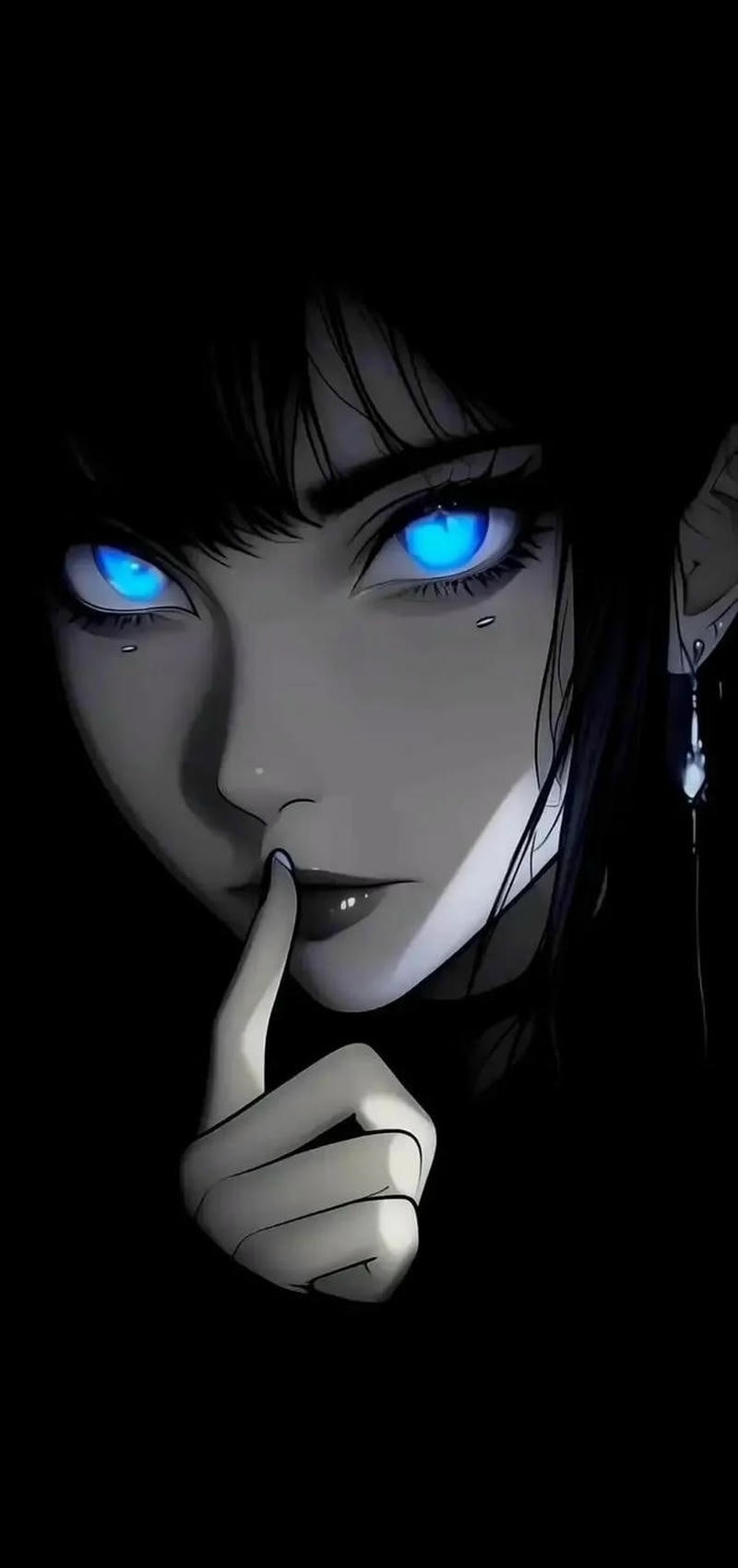 Ánh mắt xa xăm u tối cô gái trong ảnh anime nữ cool buồn