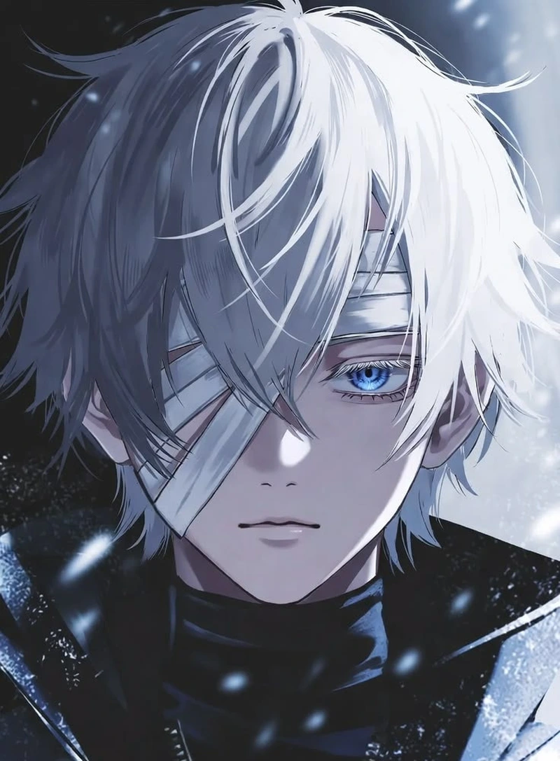 Anime nam tóc trắng ngầu trong khoảnh khắc hành động cực chất