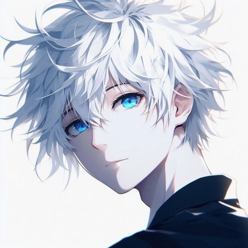 Anime nam tóc trắng ngầu với phong cách dark cực kỳ nổi bật