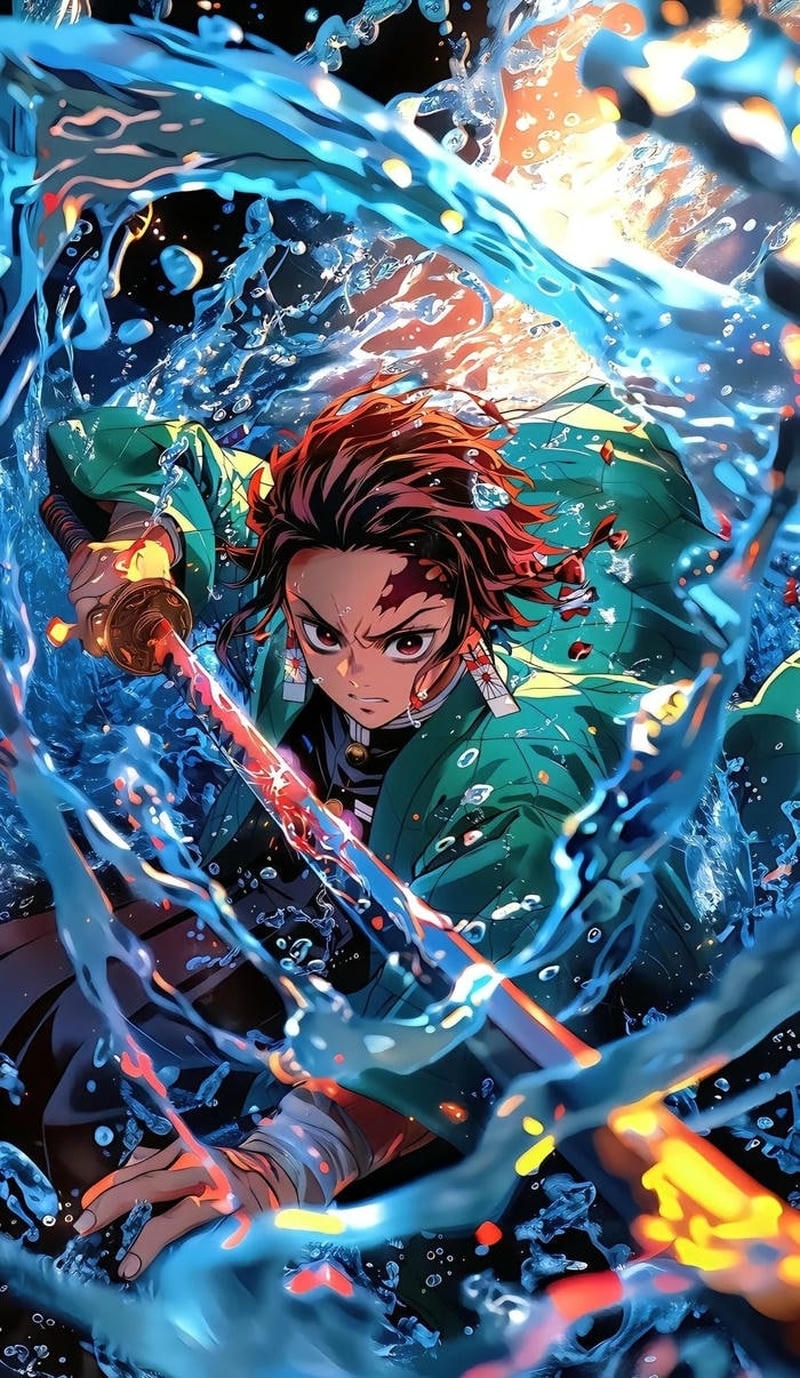 Chàng trai anime tạo dáng mạnh mẽ trong ảnh nam anime ngầu