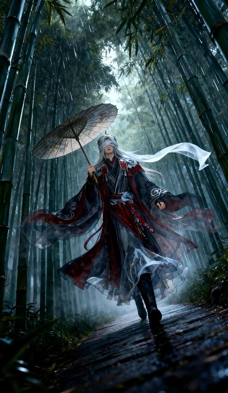 Chàng trai áo khoác đen phong cách trai ngầu lạnh lùng