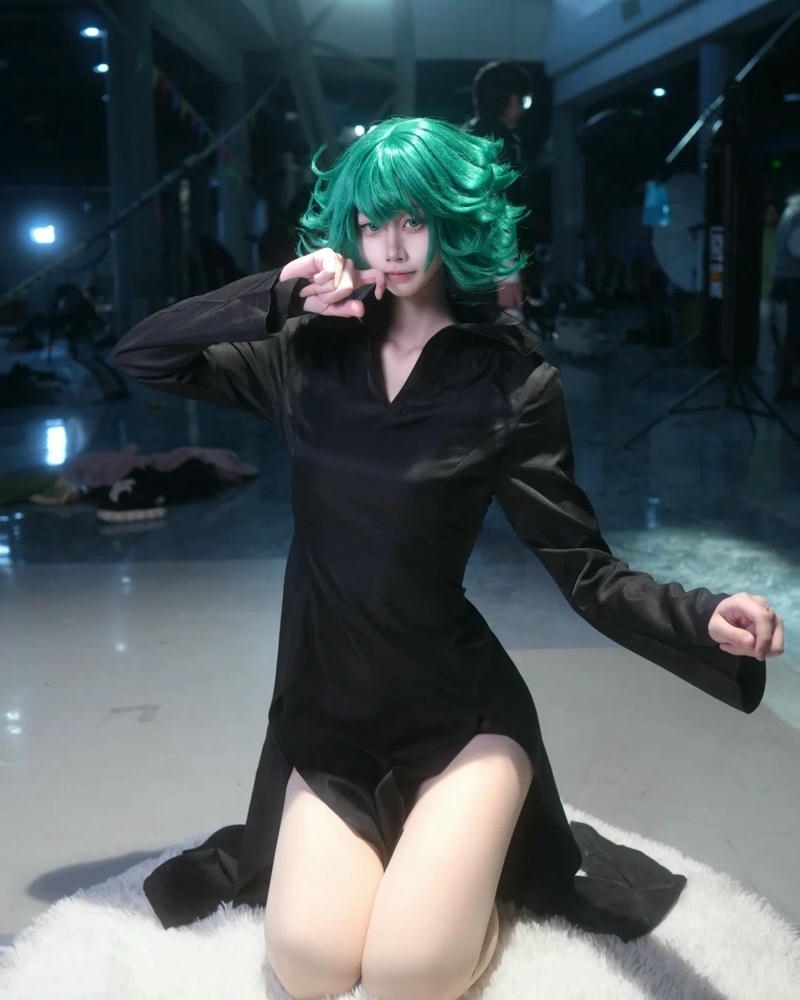 Cosplay Tatsumaki mái tóc đặc trưng tạo điểm nhấn