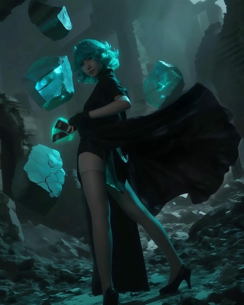 Cosplay Tatsumaki tạo dáng uyển chuyển đầy năng lượng