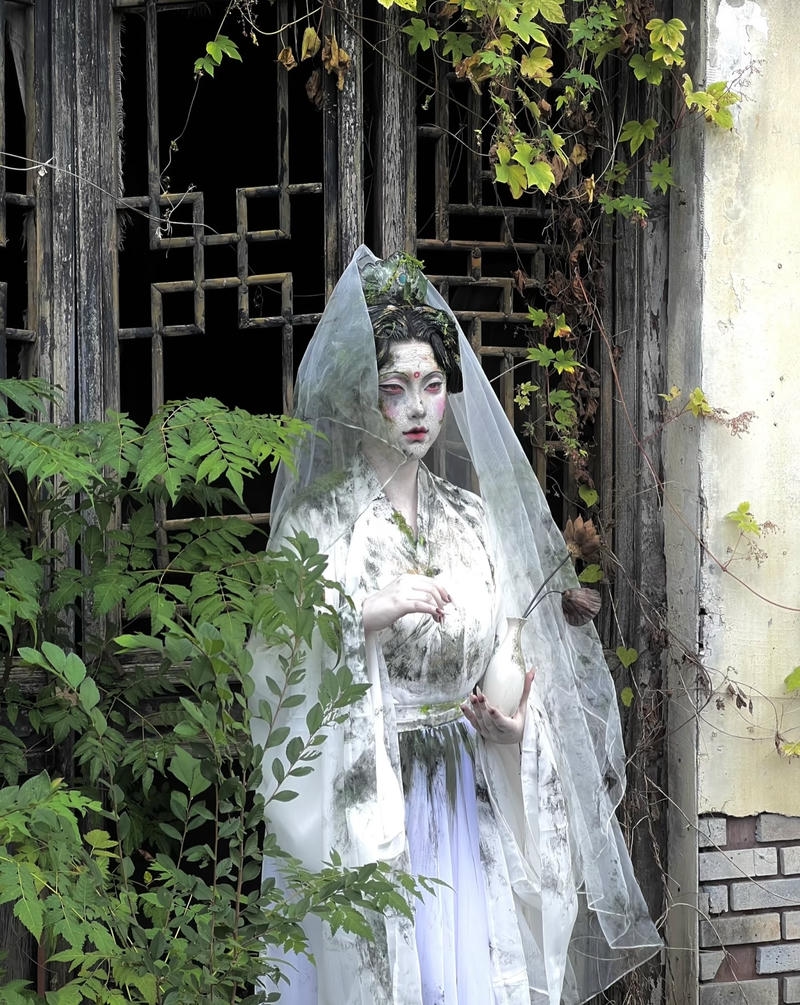 Đôi mắt trừng lớn gợi liên tưởng ma nữ ghê rợn