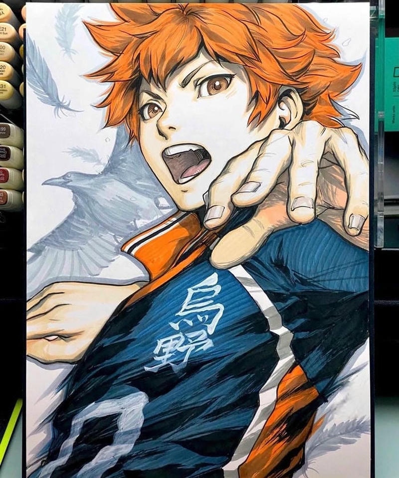 Nhân vật nam anime phong cách minh họa nghệ thuật