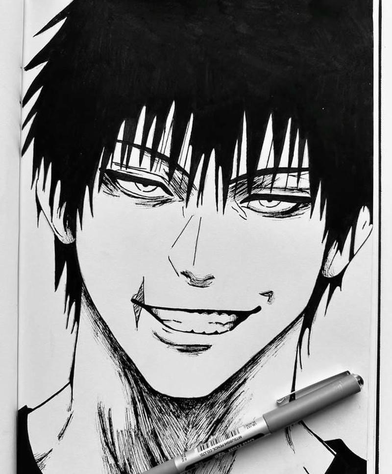 Thần thái tranh vẽ anime nam boy ngầu cực đơn giản