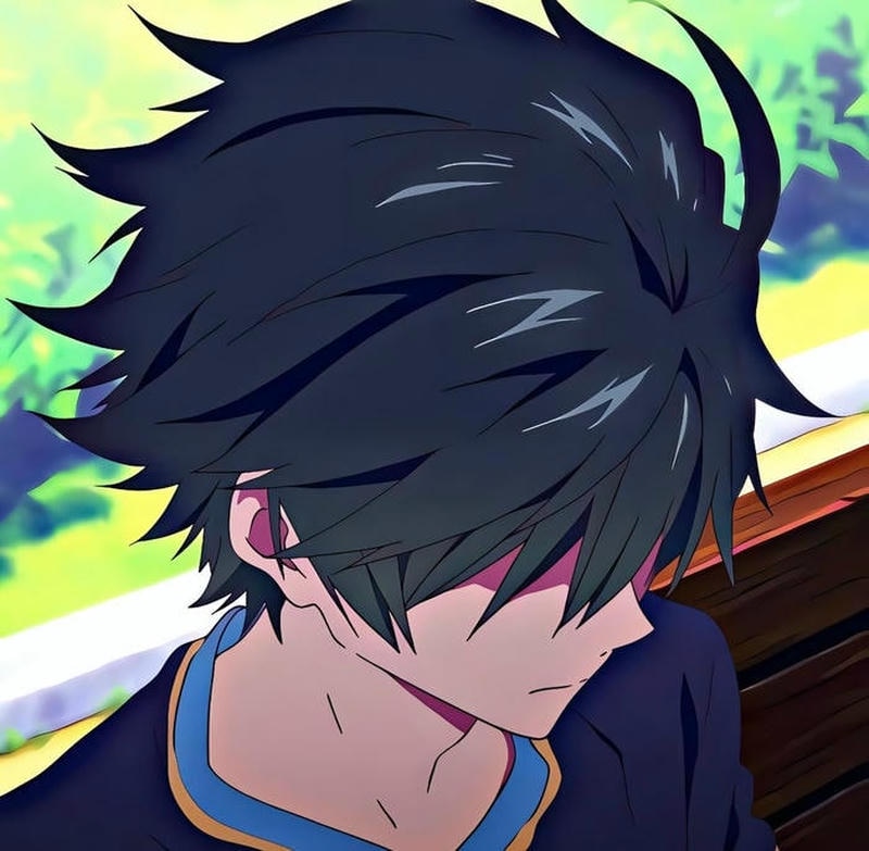 Tựa lan can trường cực ngầu ảnh anime học sinh nam