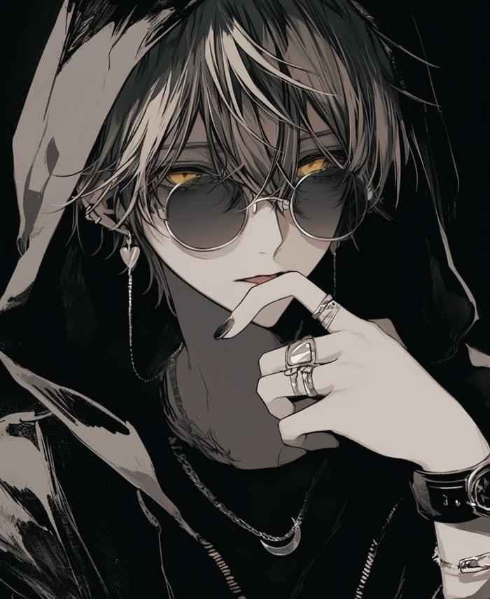 ảnh anime đeo kính mang nét hiền hòa